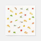 イタリアンディナー ピザ エレガントパーティー ペーパーナプキン スタンダードカクテルナプキン (正面)