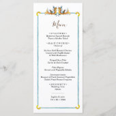 イタリアンデザインの結婚式メニュー メニュー (正面)