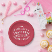 イタリアントラットリアパーソナライズされたのロゴ ペーパープレート (パーティー)