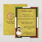 イタリアンナイトのディナー・パーティー招待状 招待状 (正面/裏面)