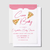 イタリアンバブーシャワーのCiao Baby ベラム紙招待状 (オフセット)