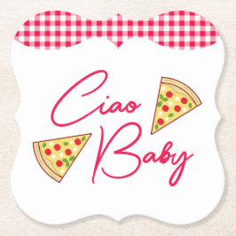 イタリアンバブーシャワーのCiao Baby ペーパーコースター