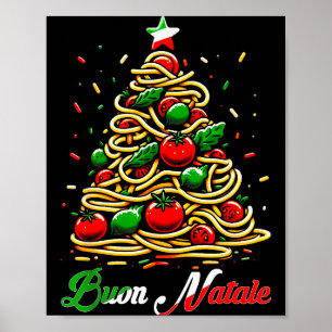 イタリアンパスタ クリスマスツリー クリスマス メリークリスマス ポスター