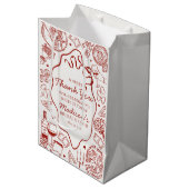 イタリアンパスタ That's Amore ブライダルシャワーのお土産 ミディアムペーパーバッグ (正面アングル)
