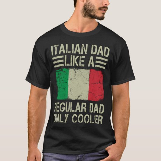 イタリアンパパは通常のパパと同じクールおもしろいD Tシャツ (正面)