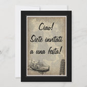 イタリアンパーティの招待状 招待状 (正面)