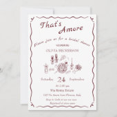 イタリアンピザとワインのブライズルシャワー That's amore 招待状 (正面)