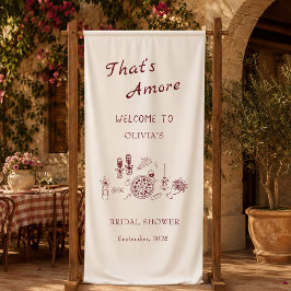 イタリアンピザとワインのブライズルシャワー That's amore 横断幕