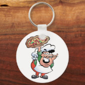イタリアンピザシェフのキャラクター キーホルダー (正面)