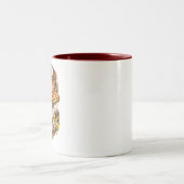 イタリアンピザシェフマグカップ - ジョークピザ好きのコーヒーグッズ ツートーンマグカップ (中央)