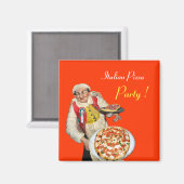 イタリアンピザ、オレンジ マグネット (正面/裏面)