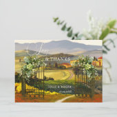 イタリアンファインアートカスタム写真の結婚ありがとう サンキューカード (スタンド正面)