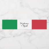 イタリアンフラグの色結婚の ペットボトルラベル (シングルラベル)