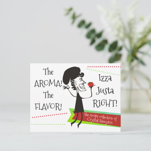 イタリアンフランスの料理人クックブックレシピカード ポストカード (スタンド正面)