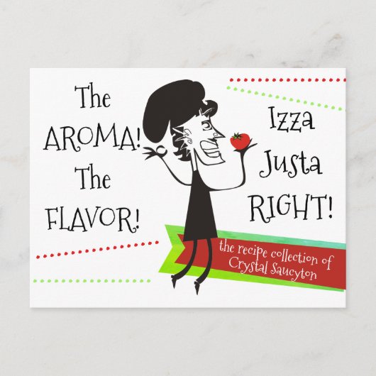 イタリアンフランスの料理人クックブックレシピカード ポストカード (正面)