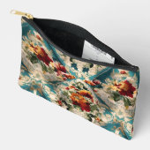 イタリアンフローラダマスクお洒落パターン アクセサリーポーチ (見開き)