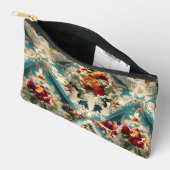 イタリアンフローラダマスクお洒落パターン アクセサリーポーチ (見開き)