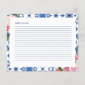 イタリアンフローラブライダルシャワーレシピカード (裏面)