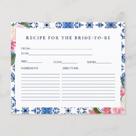 イタリアンフローラブライダルシャワーレシピカード