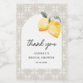 イタリアンフローラ&タイルブライダルシャワーありがとう ワインラベル (シングルラベル)