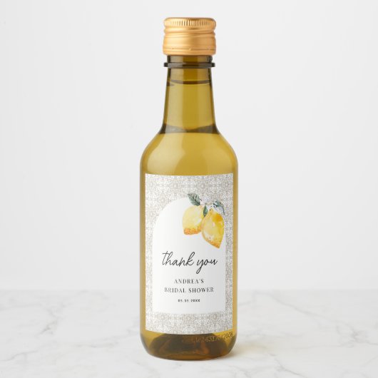 イタリアンフローラ&タイルブライダルシャワーありがとう ワインラベル (正面)