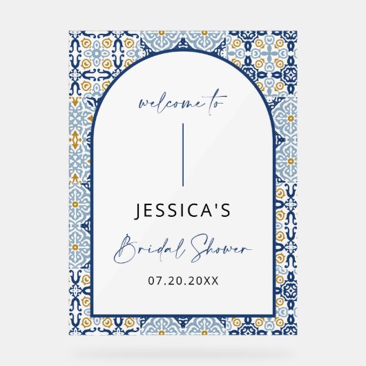 イタリアンブライダルシャワーウェルカムサイン アクリルサイン (正面)