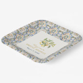 イタリアンブライダルシャワー紙プレート ペーパープレート (傾斜あり)