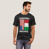 イタリアンブラッド&アメリカハートルーツイタリアンイタリア Tシャツ (正面フル)