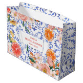 イタリアンブルーのタイルが彩る地中海スタイルのブライズシャワー ラージペーパーバッグ (裏面アングル)