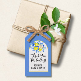 イタリアンブルータイル、チオ ベイビー、イエローレモン ギフトタグ