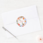 イタリアンブルータイル メディテレーニアンの花嫁シャワー ラウンドシール (封筒)