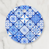 イタリアンブルータイル レモン ウェディングシャワー 感謝 フェイバータグ (裏面)