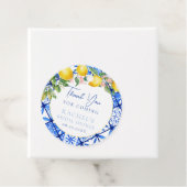 イタリアンブルータイル レモン ウェディングシャワー 感謝 フェイバータグ (インサイチュ)