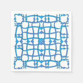 イタリアンブルーターコイズタイルオーナメントパーティーヴィラ スタンダードカクテルナプキン