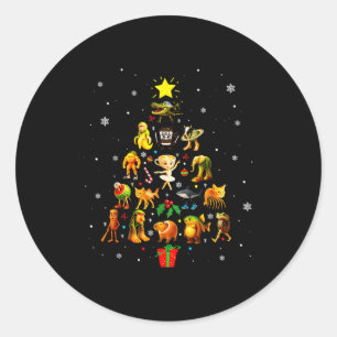 イタリアンブレインロット・ミーム クリスマスツリー ブレインロット クリスマス ラウンドシール