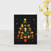 イタリアンブレインロット・ミーム クリスマスツリー ブレインロット Xmas カード (黄色い花)