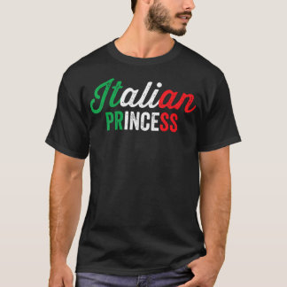 イタリアンプリンセスおもしろいガールイタリアンイタリア Tシャツ