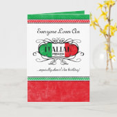 イタリアンプリンセスパーソナライズされたカード カード (黄色い花)