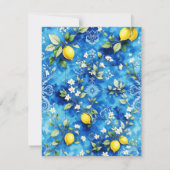 イタリアンポジティーノ アマルフィ レモン シトラス ブライダル シャワー サンキューカード (裏面)