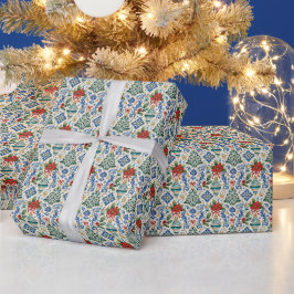イタリアンマジョリカのクリスマス包装紙 ラッピングペーパー