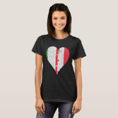 イタリアンマルチーズフラグハート Tシャツ (正面フル)