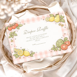 イタリアンマーケットの赤ちゃんシャワー ディーパーラッフル エンクロージャーカード