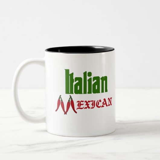 イタリアンメキシコのコーヒーマグ ツートーンマグカップ (左)