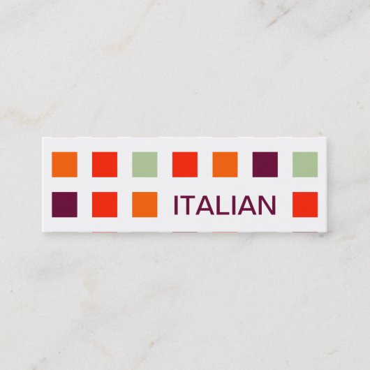 イタリアンモダン方形 スキニー名刺 (正面)
