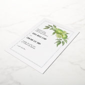 イタリアンライムと柑橘結婚式招待状 箔招待状 (回転した状態)