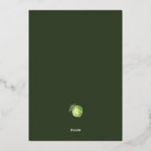 イタリアンライムと柑橘結婚式招待状 箔招待状 (裏面)