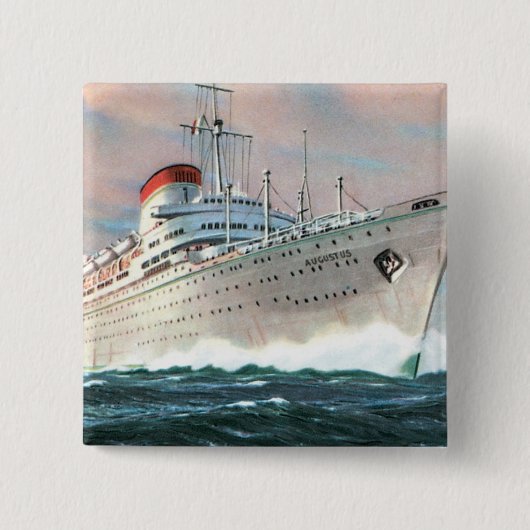 イタリアンラインのオーガスタス 缶バッジ (正面)