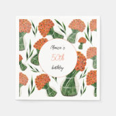 イタリアンラヌンキュラス水彩画パーソナライズされた画 スタンダードカクテルナプキン (正面)