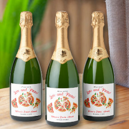 イタリアンラブ＆ピザパーティースライス ブライダルシャワー スパークリングワインラベル