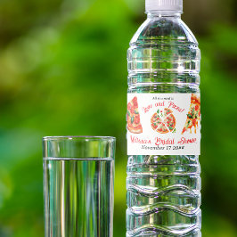 イタリアンラブ＆ピザパーティースライス ブライダルシャワー ペットボトルラベル